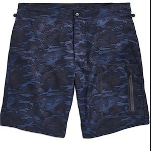 Mack Weldon blue Camo Swim Board Short